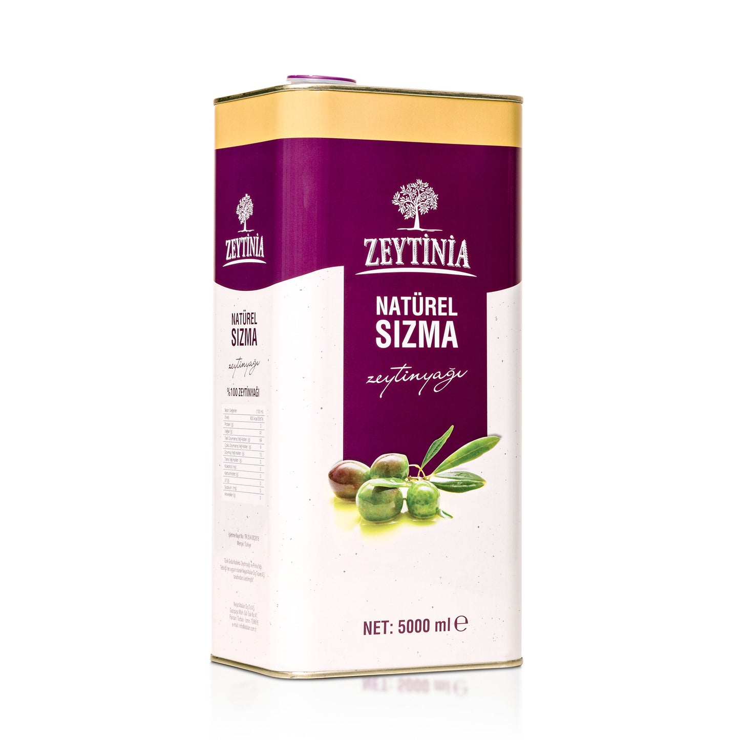 Zeytinia 5L Naturel Sızma Zeytinyağı